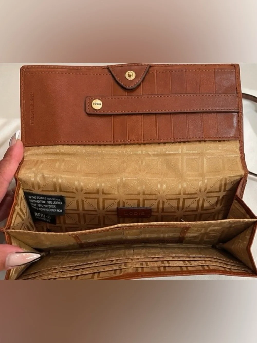 Lodis Leather Traveler Wallet/Crossbody with RFID Blocking